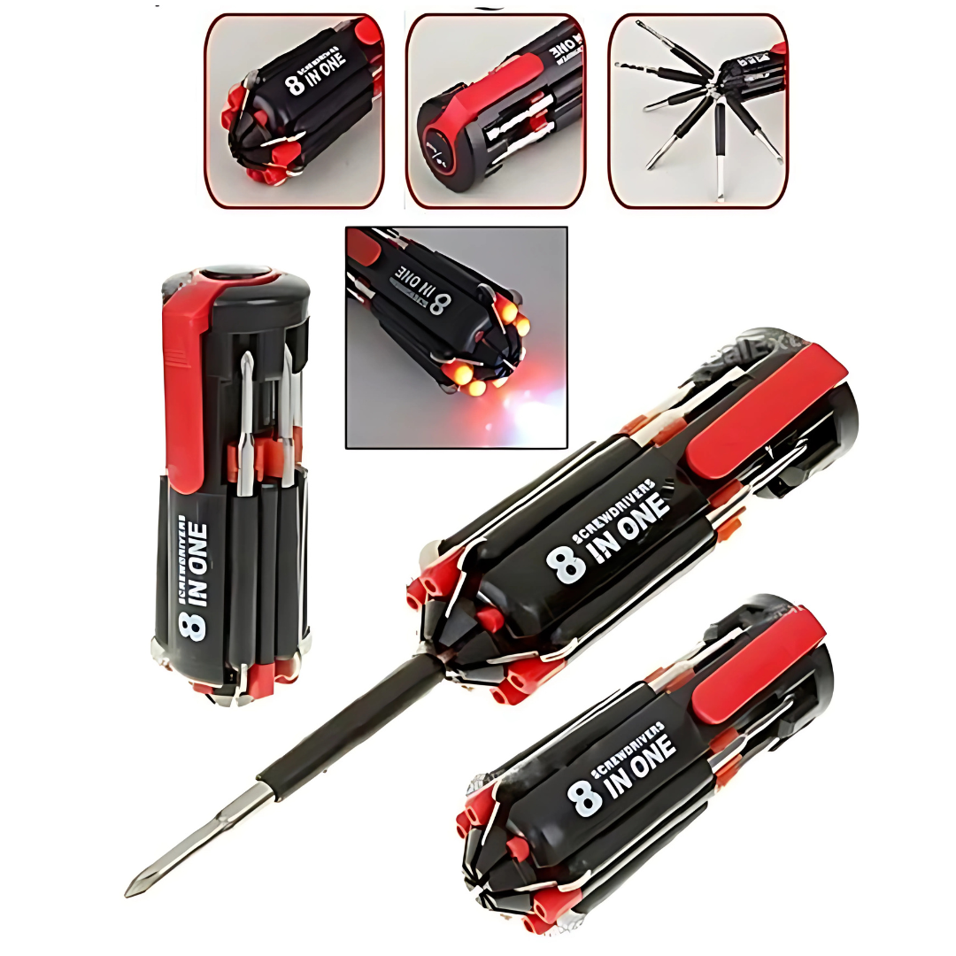 8 IN 1 MULTI FUNCTION SCREWDRIVER TOOL