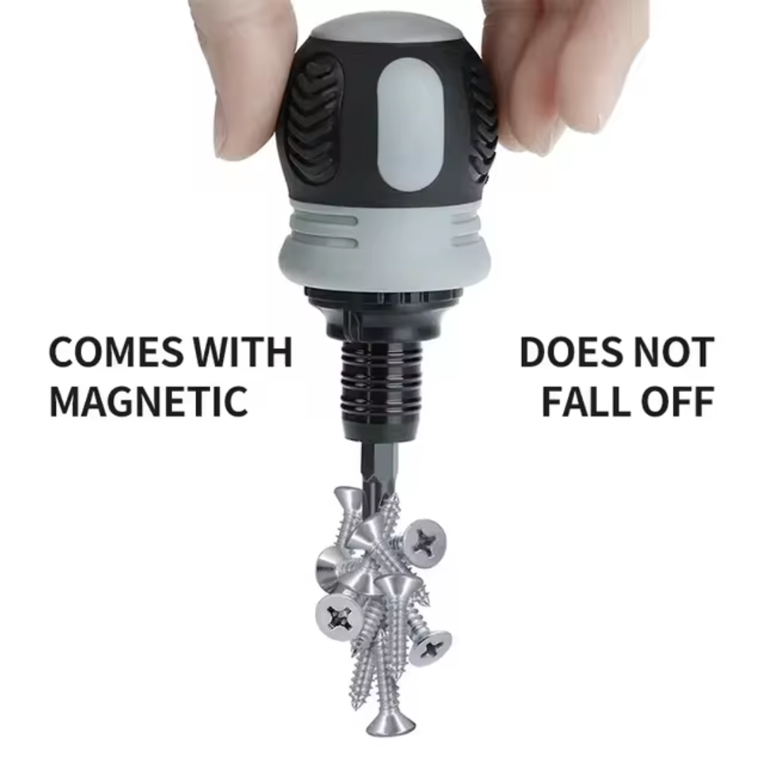 2-in-1 Ratchet Screwdriver | Magnetic Telescopic Tool